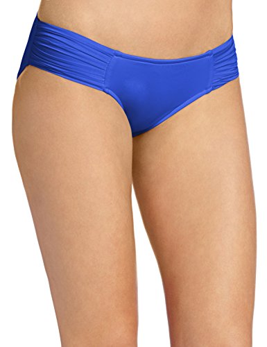 Goddess Pleated Hipster Bikini Bottom in Lapis