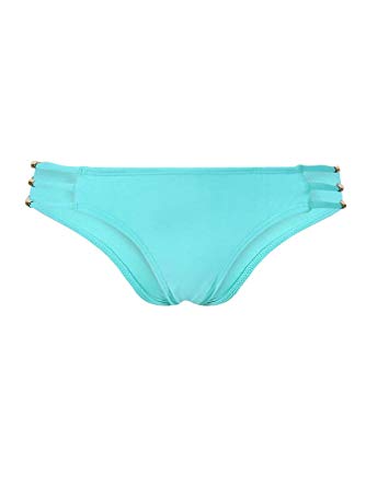 Gold Pipette Bikini Bottom in Dreamy Blue