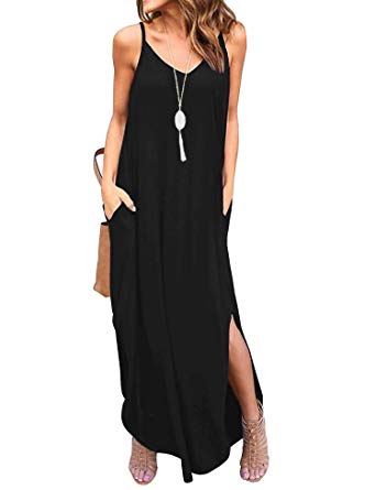 Maxi Spaghetti Dress in Black