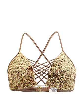 Secrets in the Sand Crossed Net Insert Bra Bikini Top