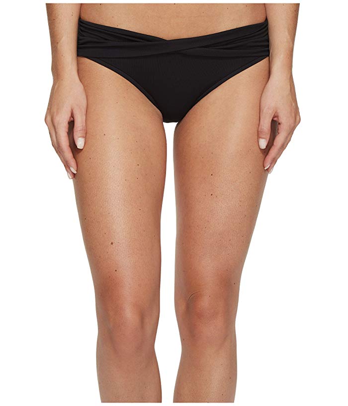 Goddess Twist Band Mini Hipster Bikini Bottom in Black