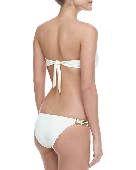 Hardware Bandeau Bikini in Ivory