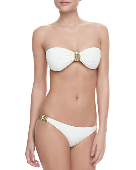 Hardware Bandeau Bikini in Ivory