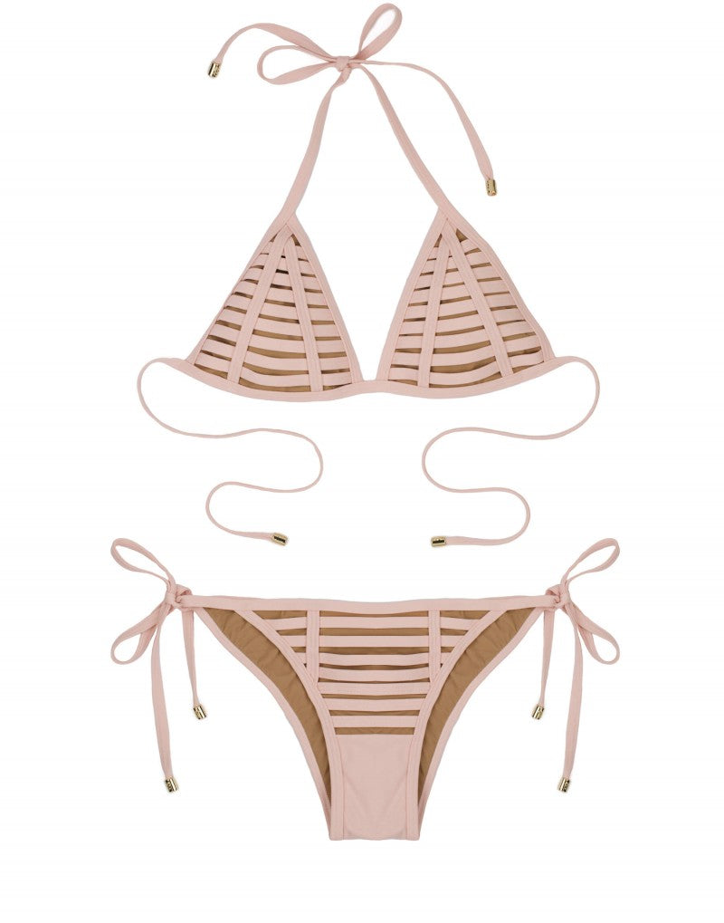 Hard Summer Tie Side Bottom in Blush