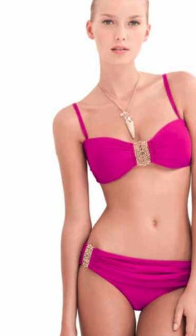 Capri Bikini Bottom in Berry