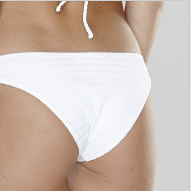 Bella Bottom in Textured White Amore