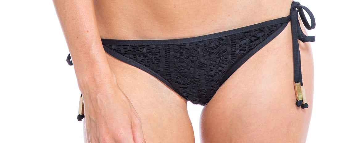 Lovely Crochet Bikini Bottom in Black