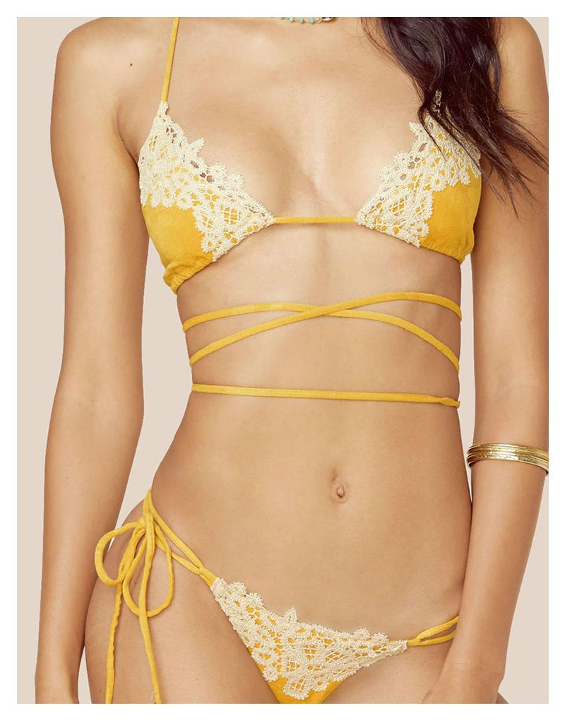 Soleil Wrap Around Triangle Bikini Top in Sunrise