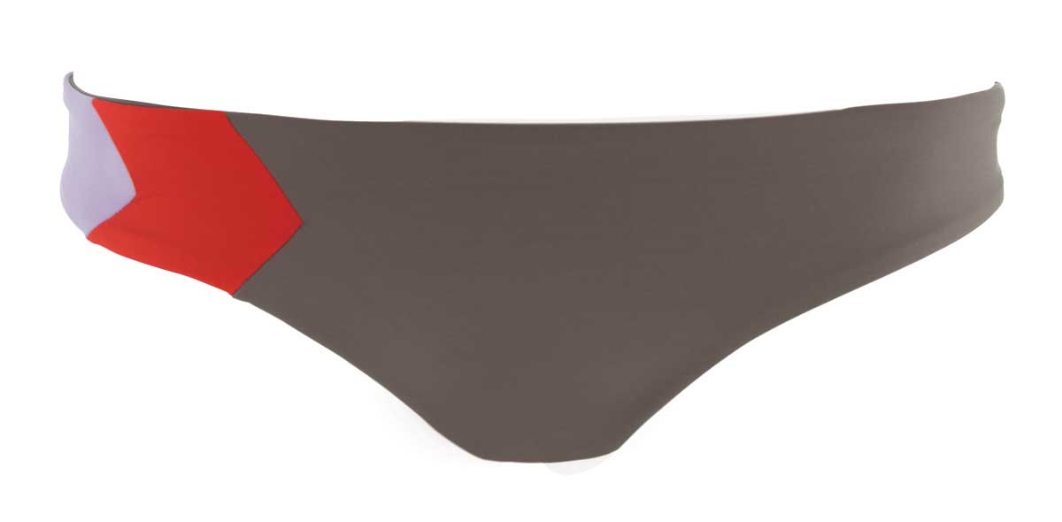 Geo Hipster Bikini Bottom in Taupe