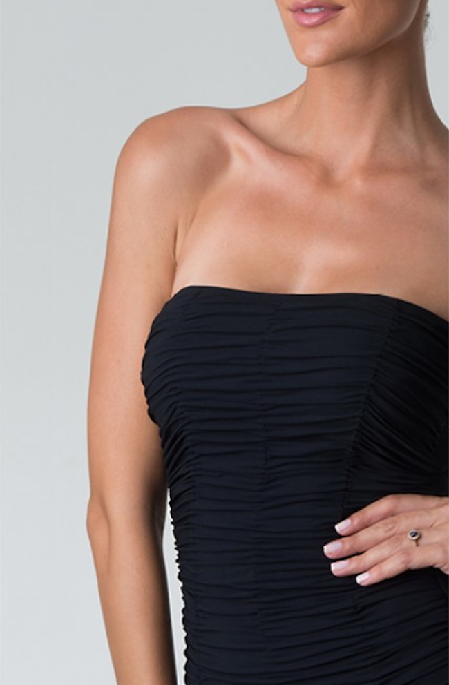 Heaven Strapless One Piece in Black