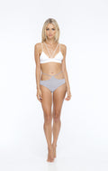 Ascend Solid Seamless Paneled Triangle in White
