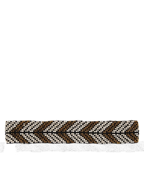 Elastic Pattern Belt in Feather Black