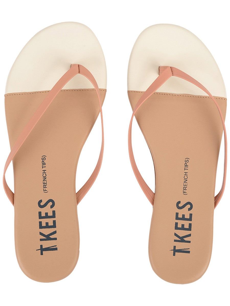 TKEES French Tips in Ivory Sand Sandals