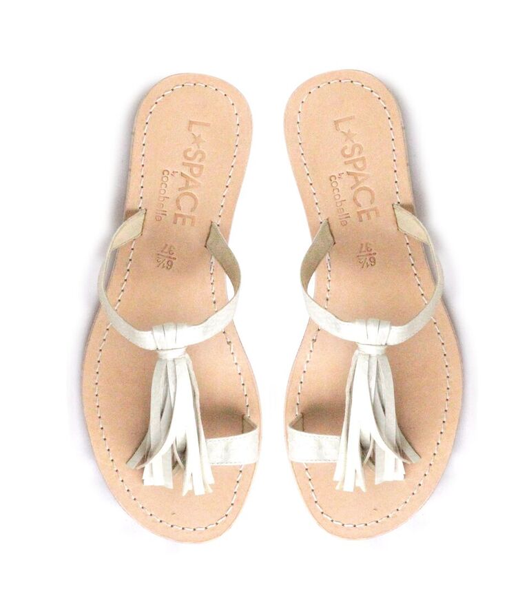 Fringe Sandals in Ivory