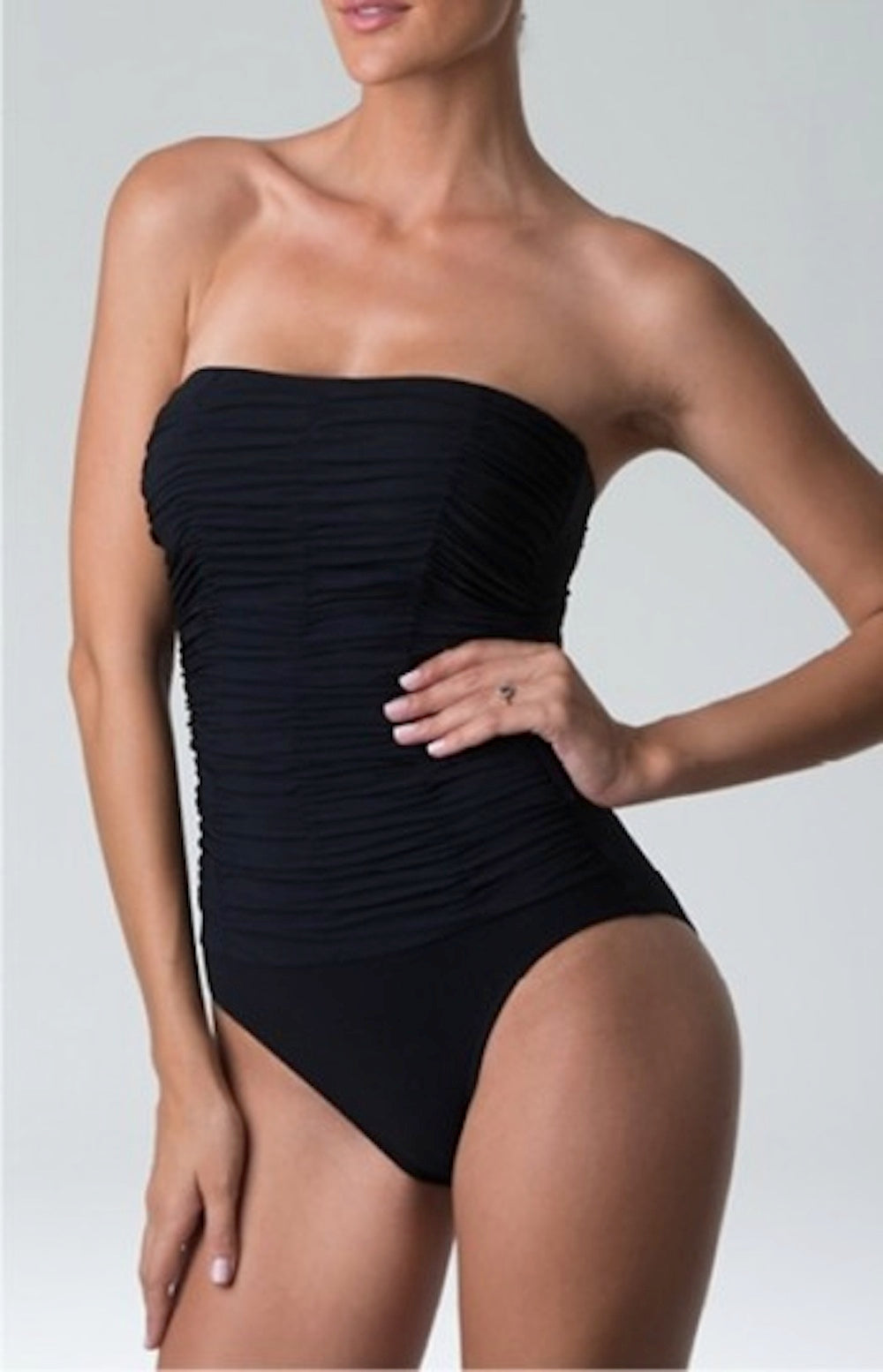 Heaven Strapless One Piece in Black