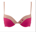 Smarty Push Up Bikini Top in Fushia/Nude