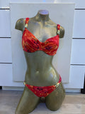 Sand Rose Bikini Bottom in Red Rose