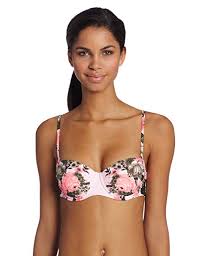 Bella Rose Bustier Underwire Cup Bikini Top in Sugar