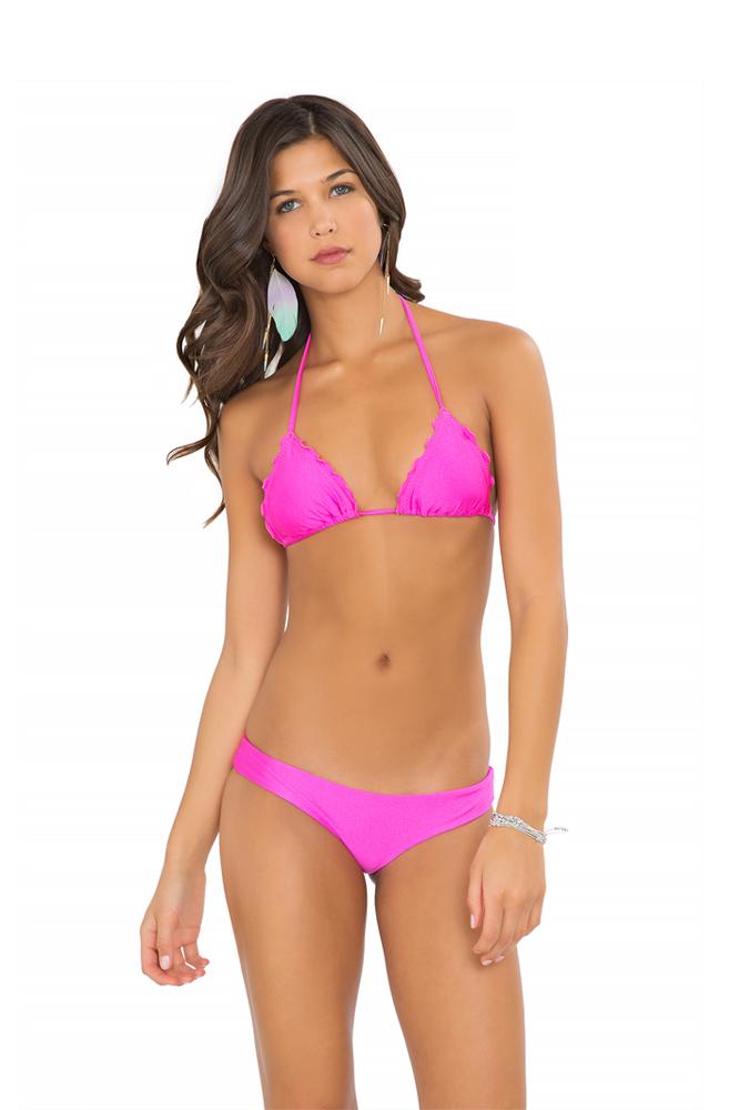 Cosita Buena Seamless Minimal Bikini Bottom in Too Hot Miami