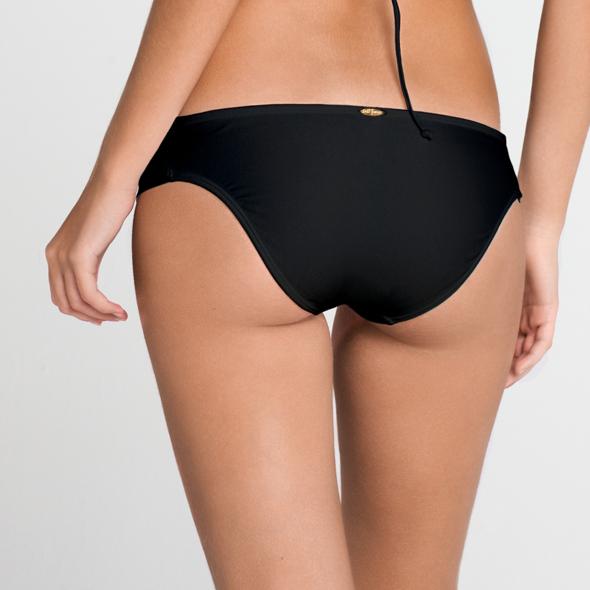 Cosita Buena Scrunch Side Bikini Bottom in Black
