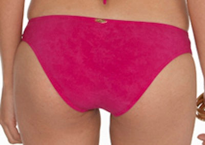 Rabiosa Studded Scrunch Side Bikini Bottom in Fushia