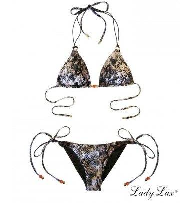 Desert Rose Bikini in Snake Print