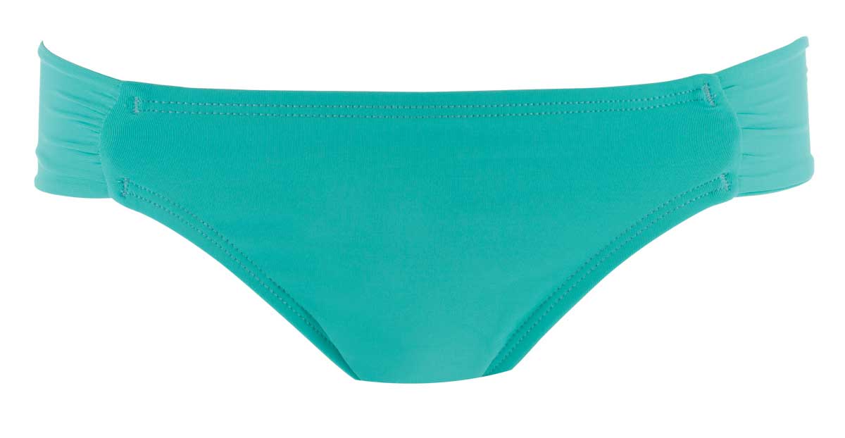 Foxy Tab Bikini Bottom in Tiffany Blue