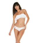 Lynn Ruffle Bandeau Top in White