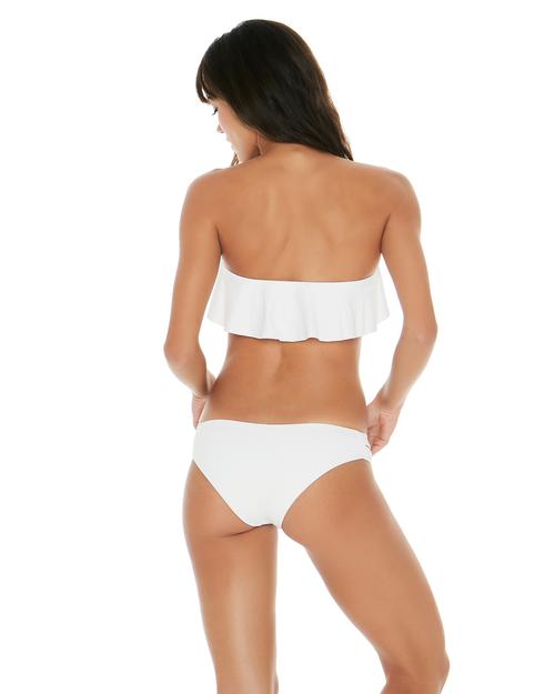 Lynn Ruffle Bandeau Top in White