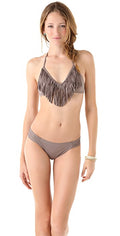 Foxy Tab Bikini Bottom in Taupe