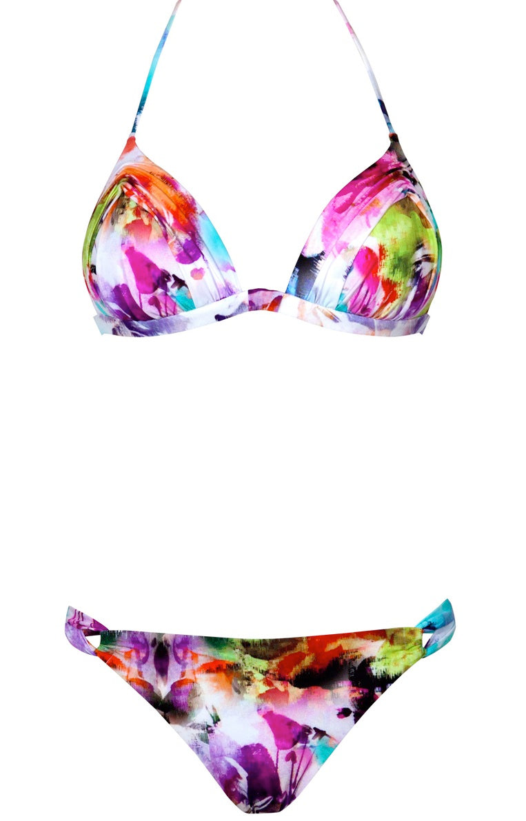 Intensity Molded Triangle Bikini Top in Water Colors