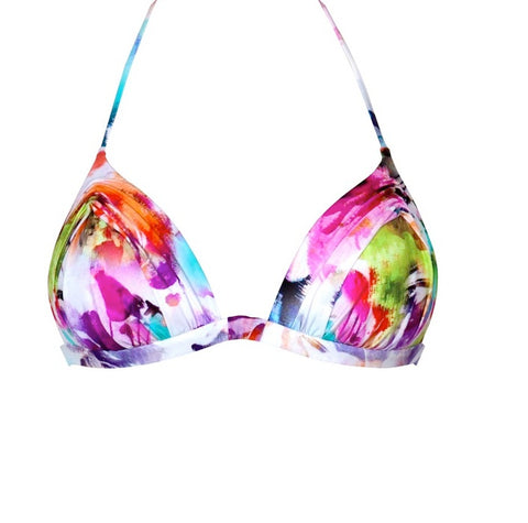 Intensity Molded Triangle Bikini Top in Water Colors