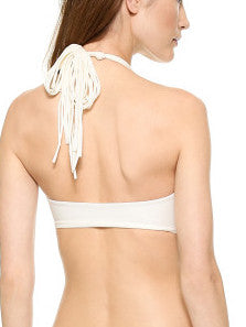 Kahala High Neck Halter Top in Bone