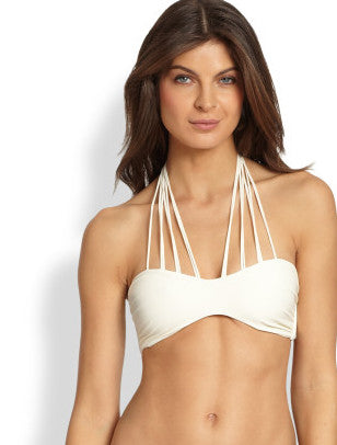 Kahala High Neck Halter Top in Bone