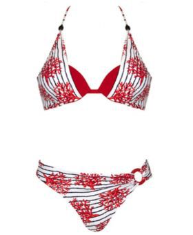 Coral Tree Underwire Halter Bikini Top