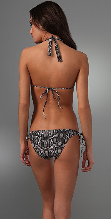 St Kitts Halter Top in Black Snake