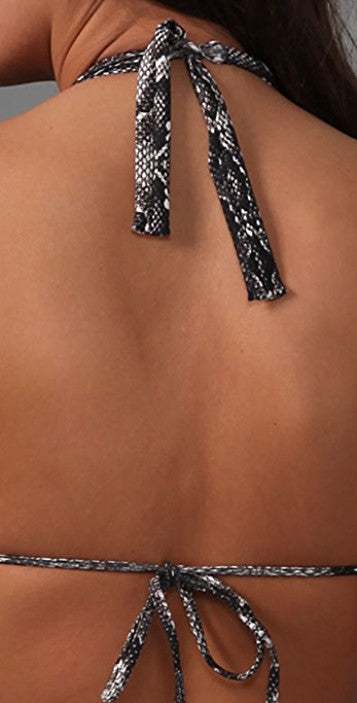 St Kitts Halter Top in Black Snake
