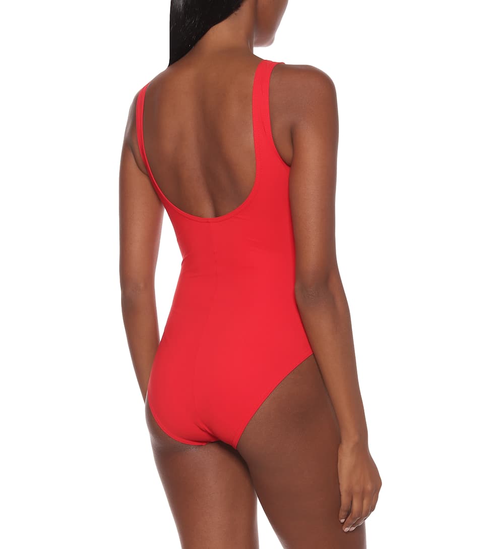 Ventura V-Neck Silent Underwire One-Piece in Cherry