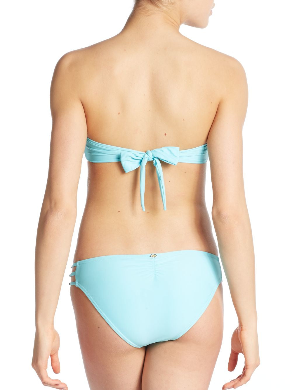 Gold Pipette Bikini Bottom in Dreamy Blue