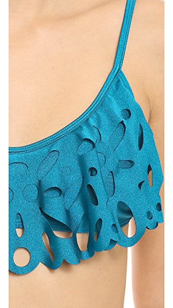 Tourmaline Hippie Laser Bikini Top