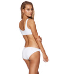Kate Rib Tie Bottom in White