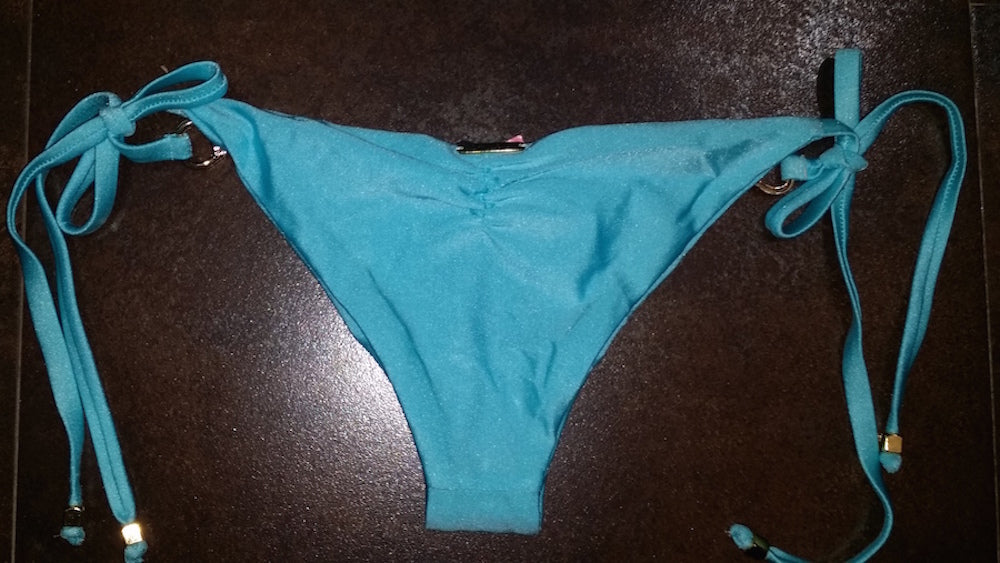 Rich Girl Tie Side Bottom in Aqua