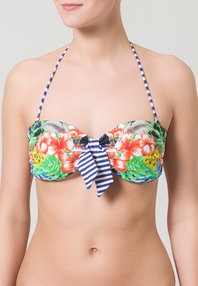 Aloha Tie Front Bandeau Bikini Top