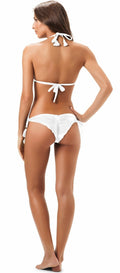 Fru Fru Wavey Tie Side Bikini Bottom in White