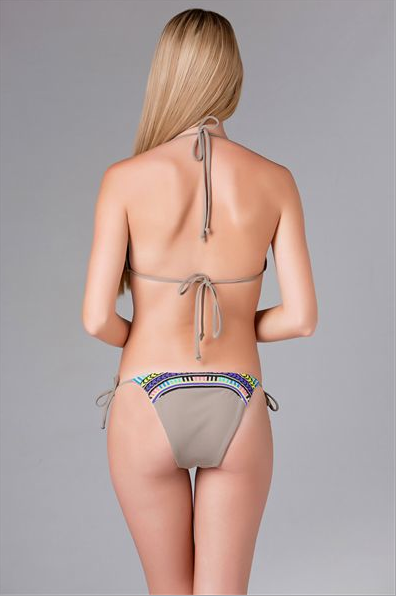 Mara Hoffman Electric Casino Beaded Bikini - Stone