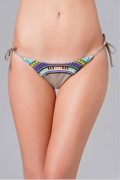 Mara Hoffman Electric Casino Beaded Bikini - Stone