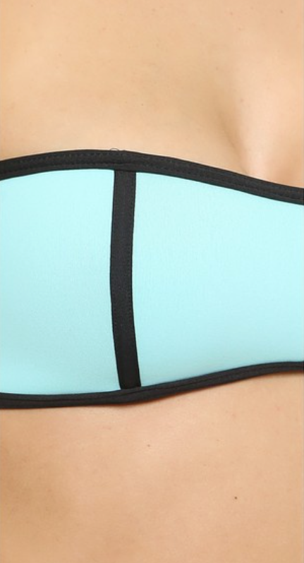 Neoprene Bandeau Bikini in Mint