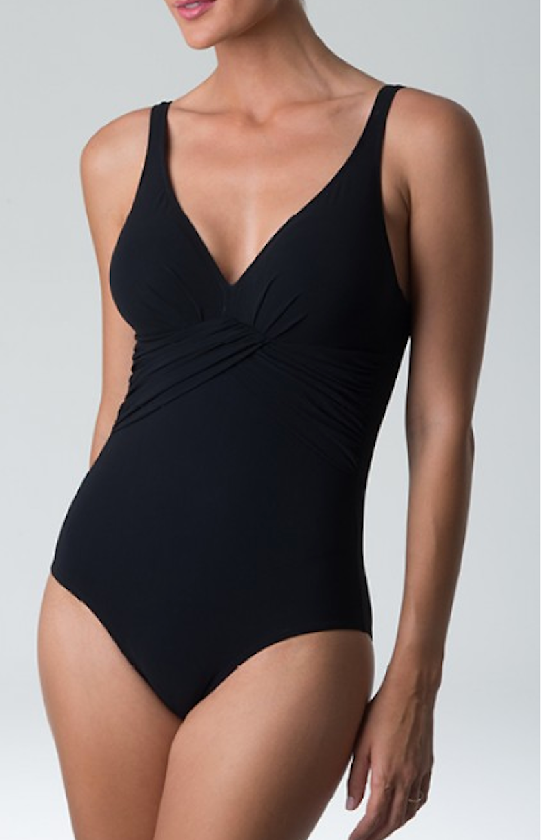 Temper One Piece Swimsuit in Black