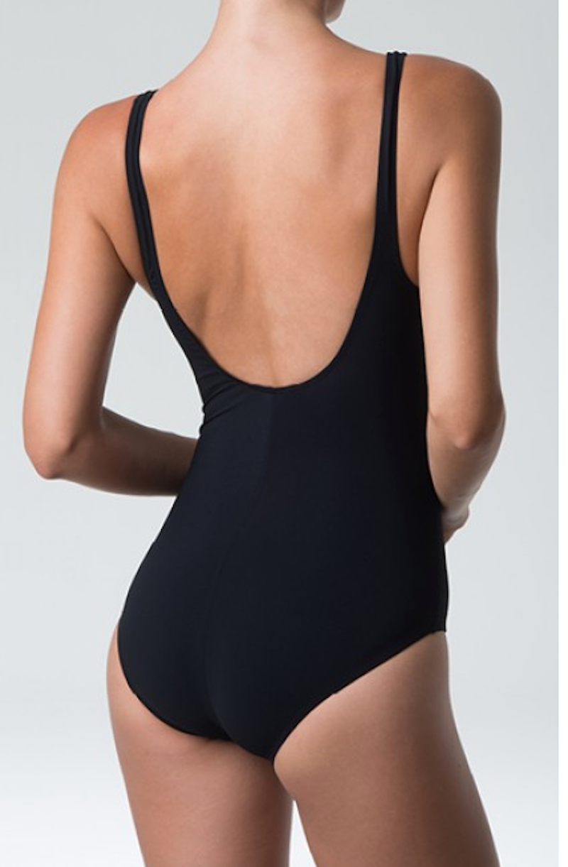 Temper One Piece Swimsuit in Black