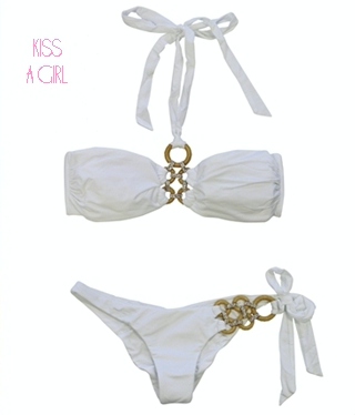 Kiss A Girl Bandeau Top in White